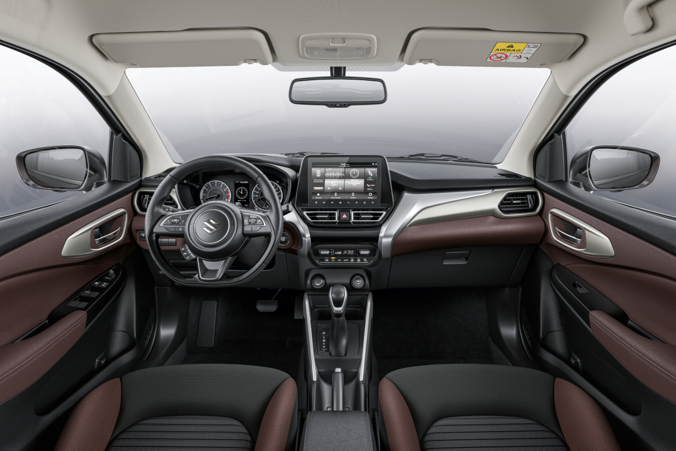 Interior of a Suzuki Fronx.