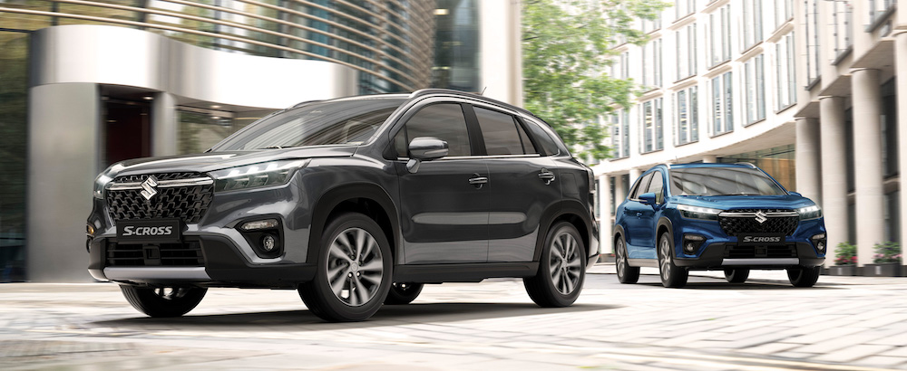 Two Suzuki S-Cross Graphite Gray and Steel Blue